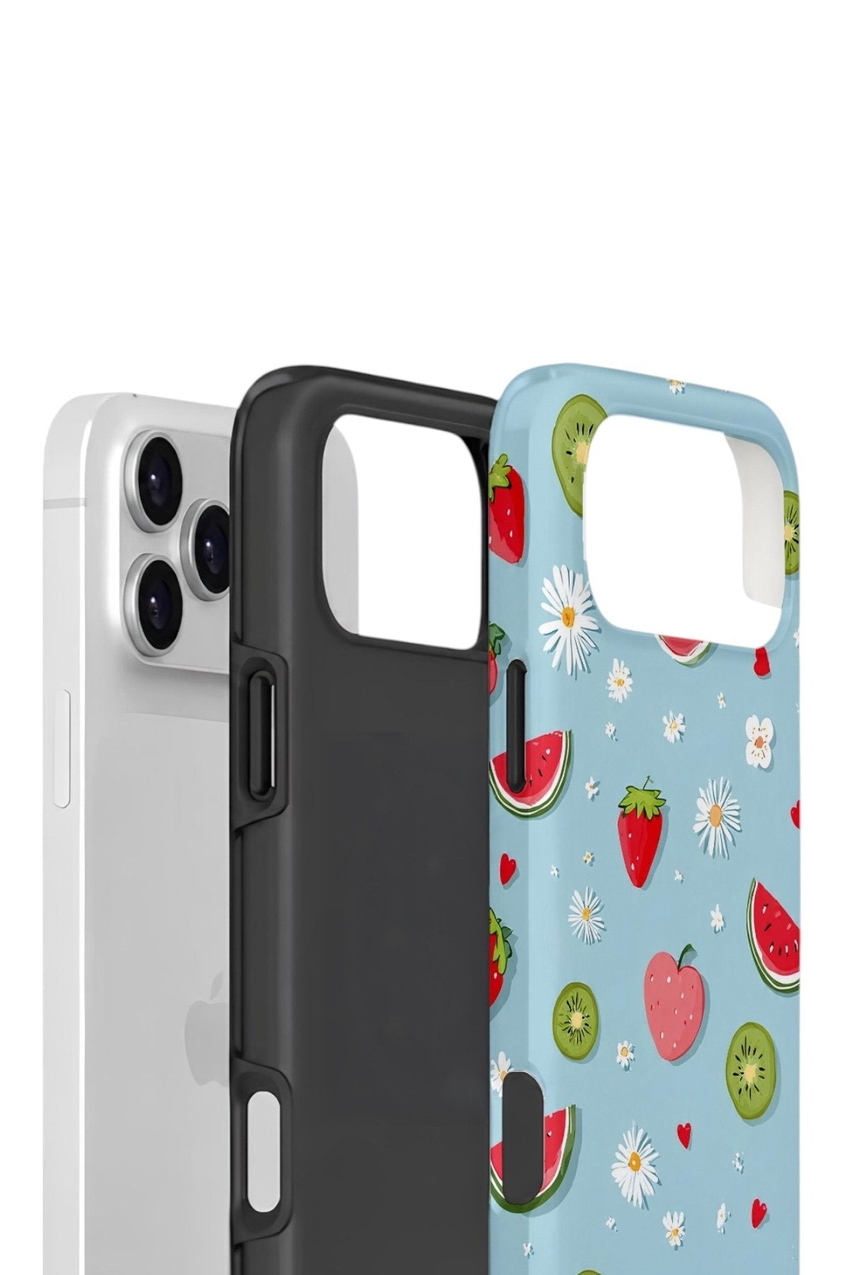 iPhone 17 Pro Max Vorian Çift Katmanlı Kılıf Fruit Confetti Sky