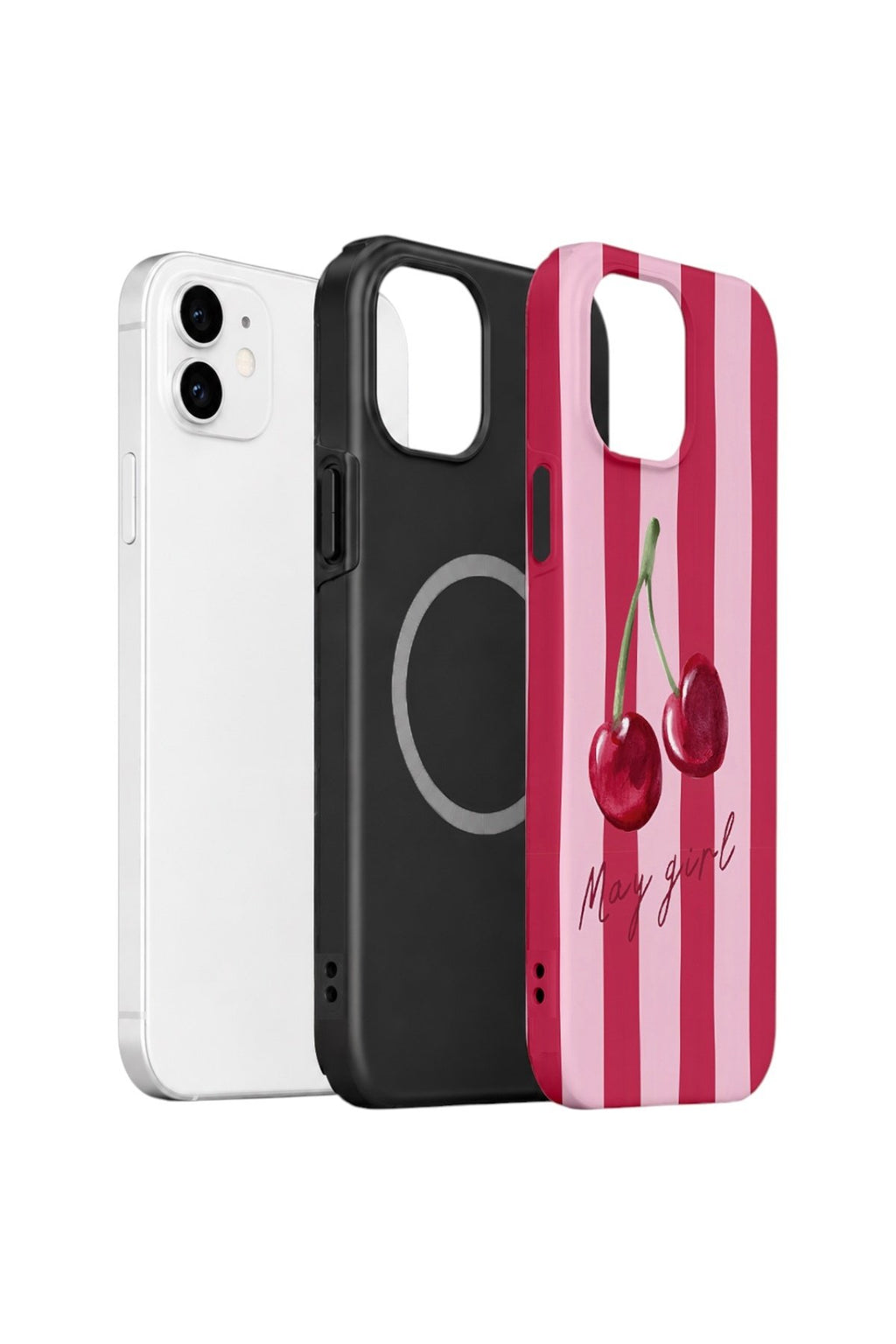 iPhone 12 Vorian Çift Katmanlı MagSafe Kılıf Cherry Girl