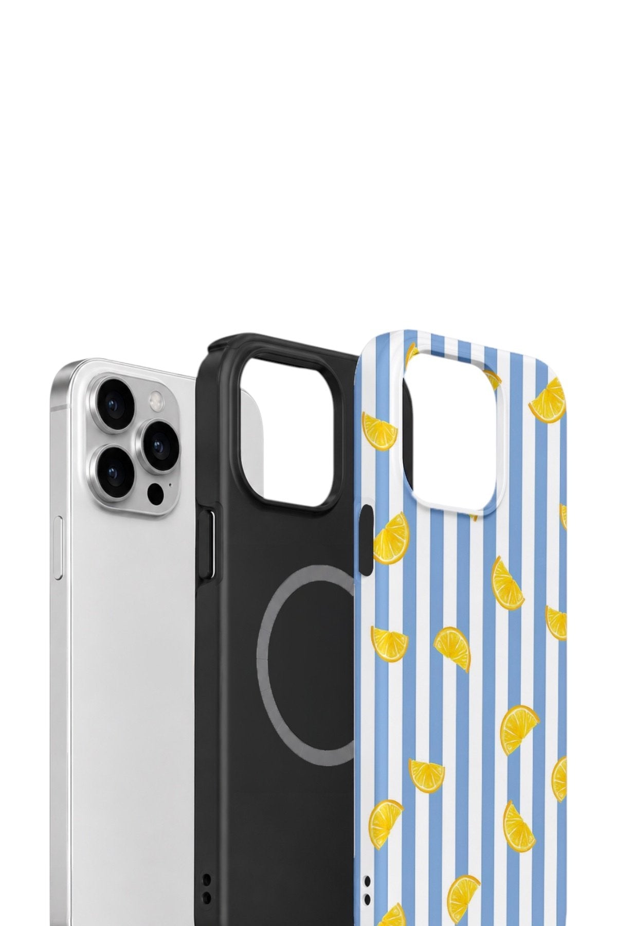 iPhone 12 Pro Vorian Çift Katmanlı MagSafe Kılıf Lemon Confetti Blue