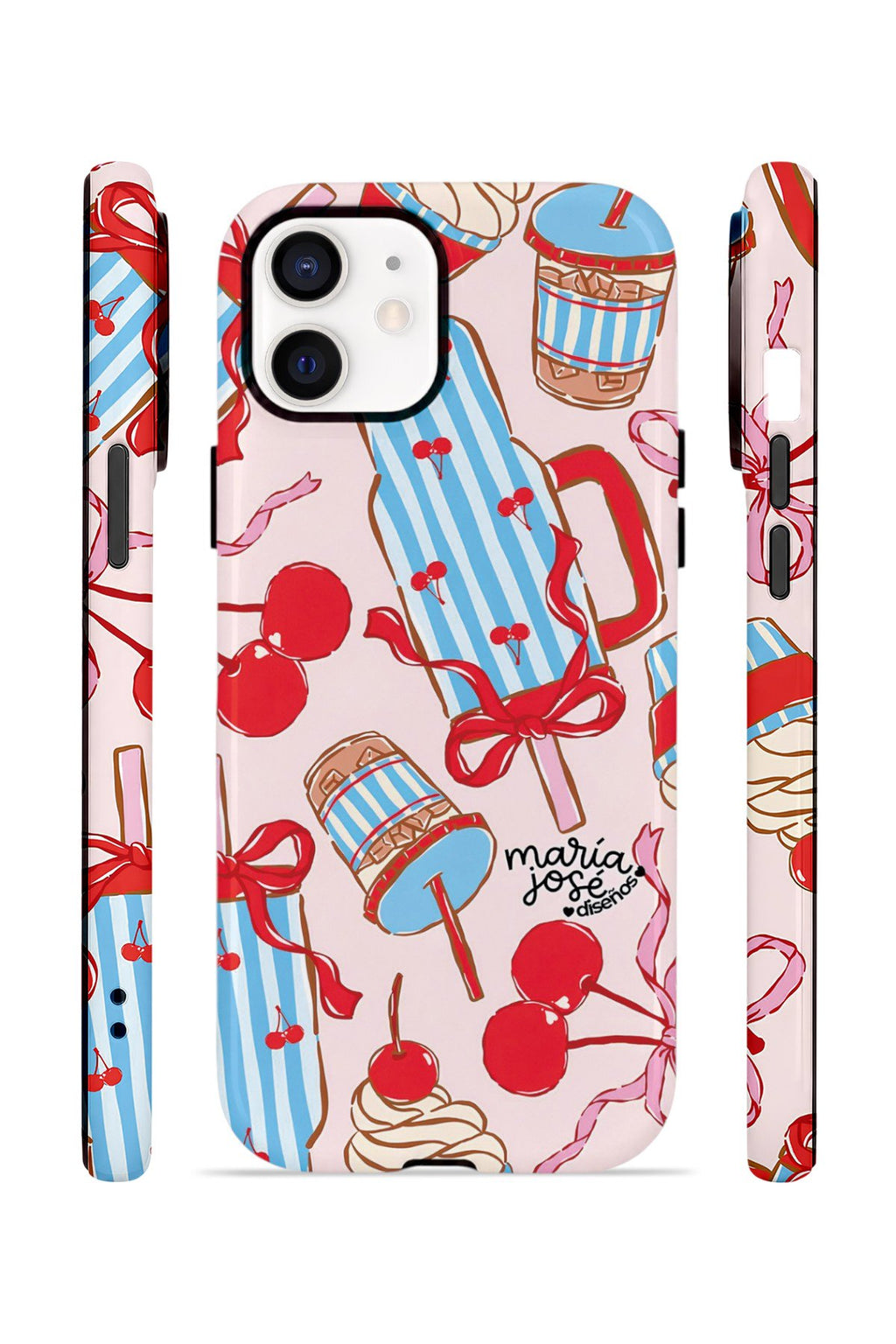 iPhone 12 Vorian Çift Katmanlı Kılıf Dolce Cherry Picnic