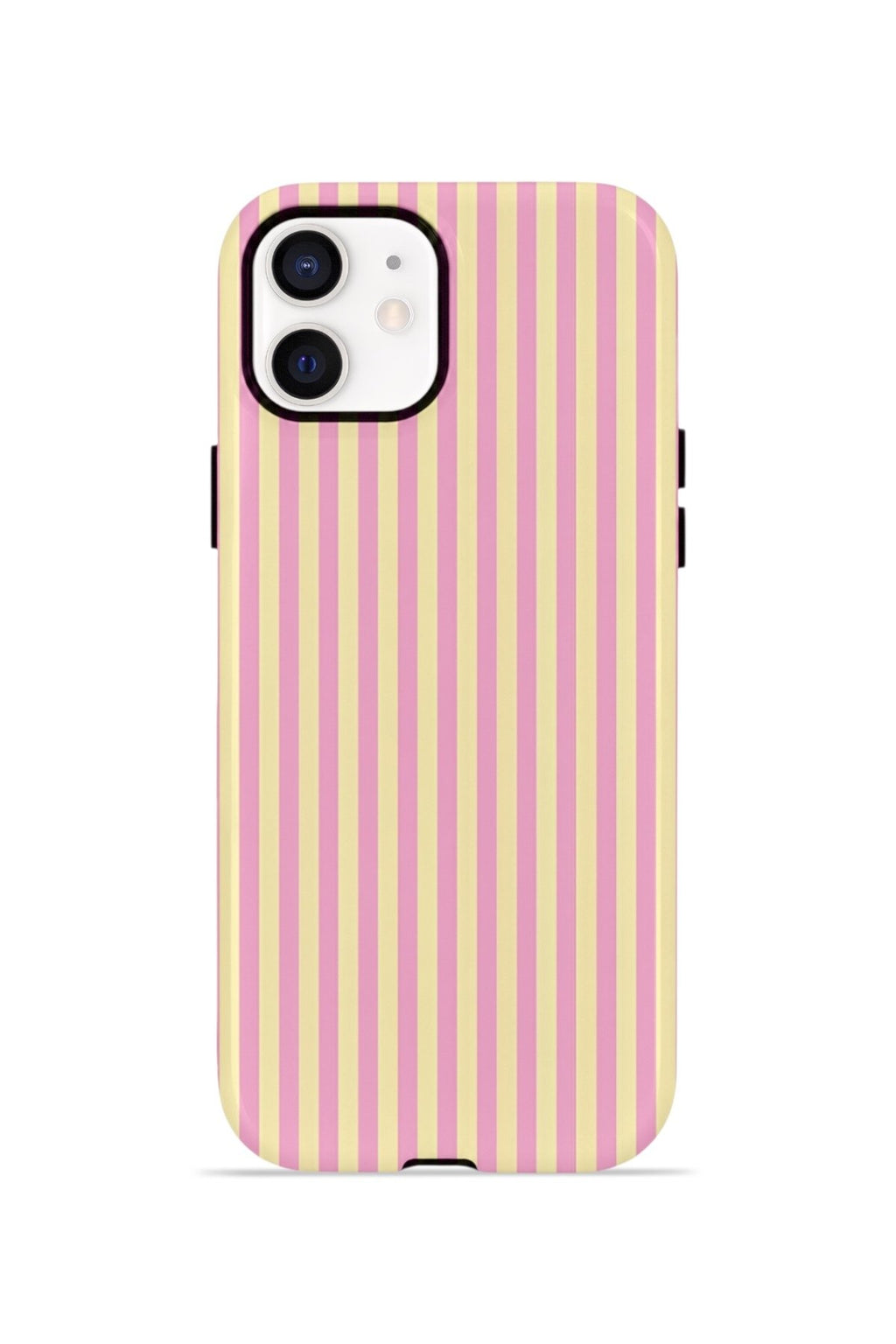 iPhone 12 Vorian Çift Katmanlı Kılıf Lemon Candy Pinstripe