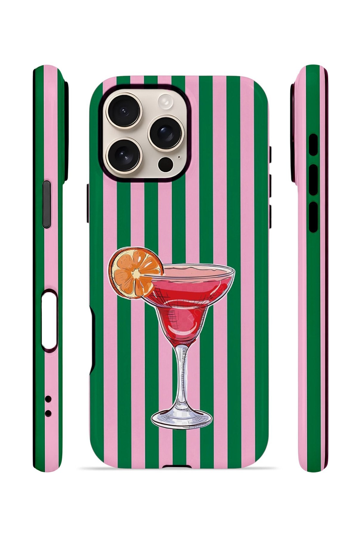iPhone 16 Pro Vorian Çift Katmanlı Kılıf Pink Citrus Cocktail