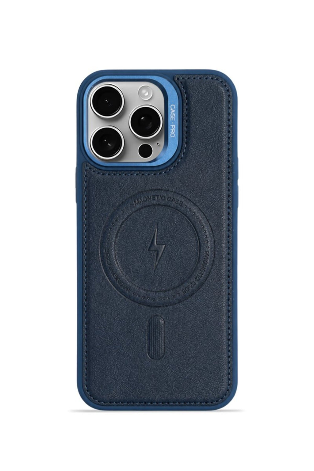 iPhone 11 GripStand MagSafe Deri Kılıf Lacivert
