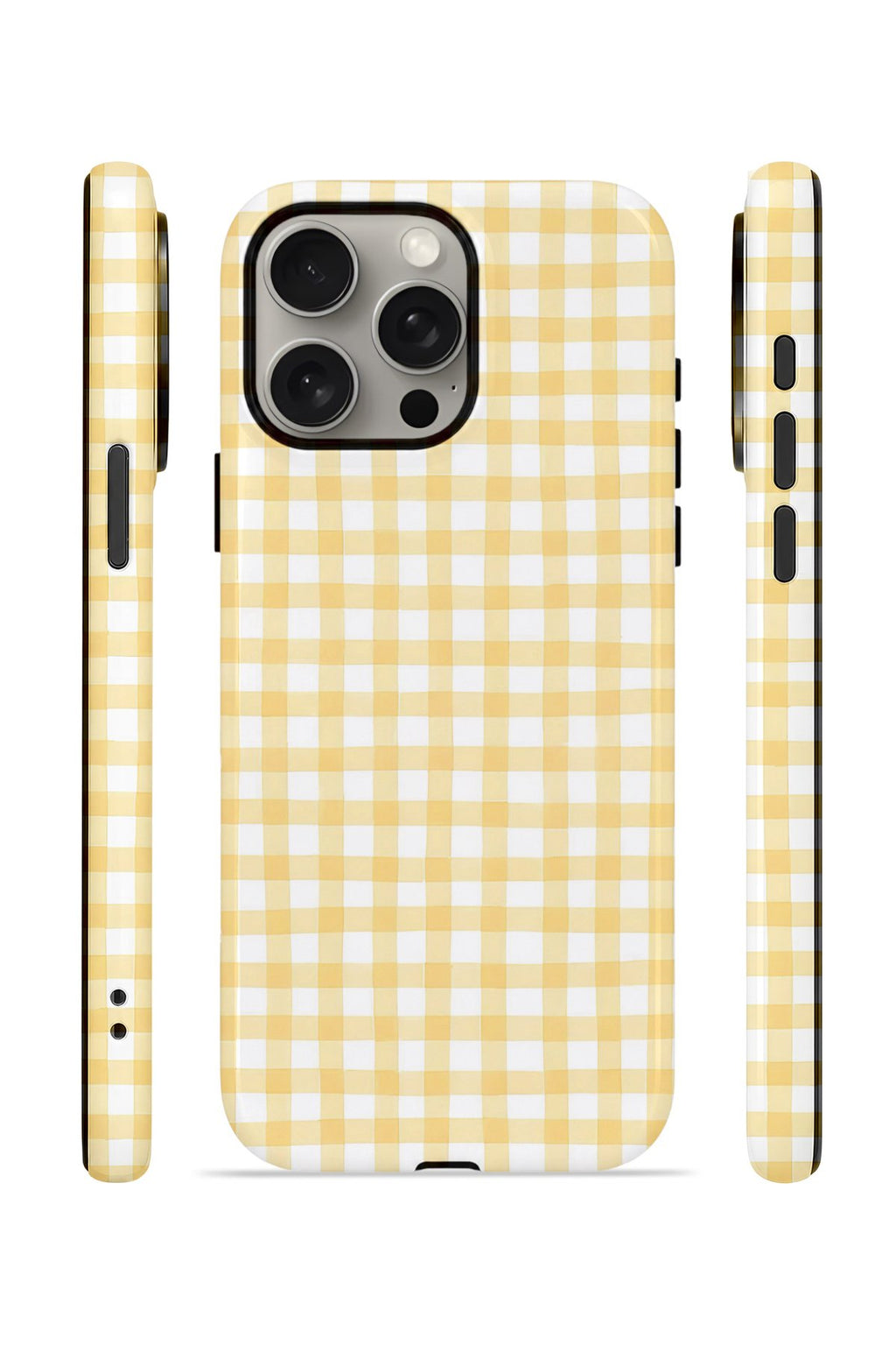 iPhone 15 Pro Vorian Çift Katmanlı Kılıf Butter Gingham