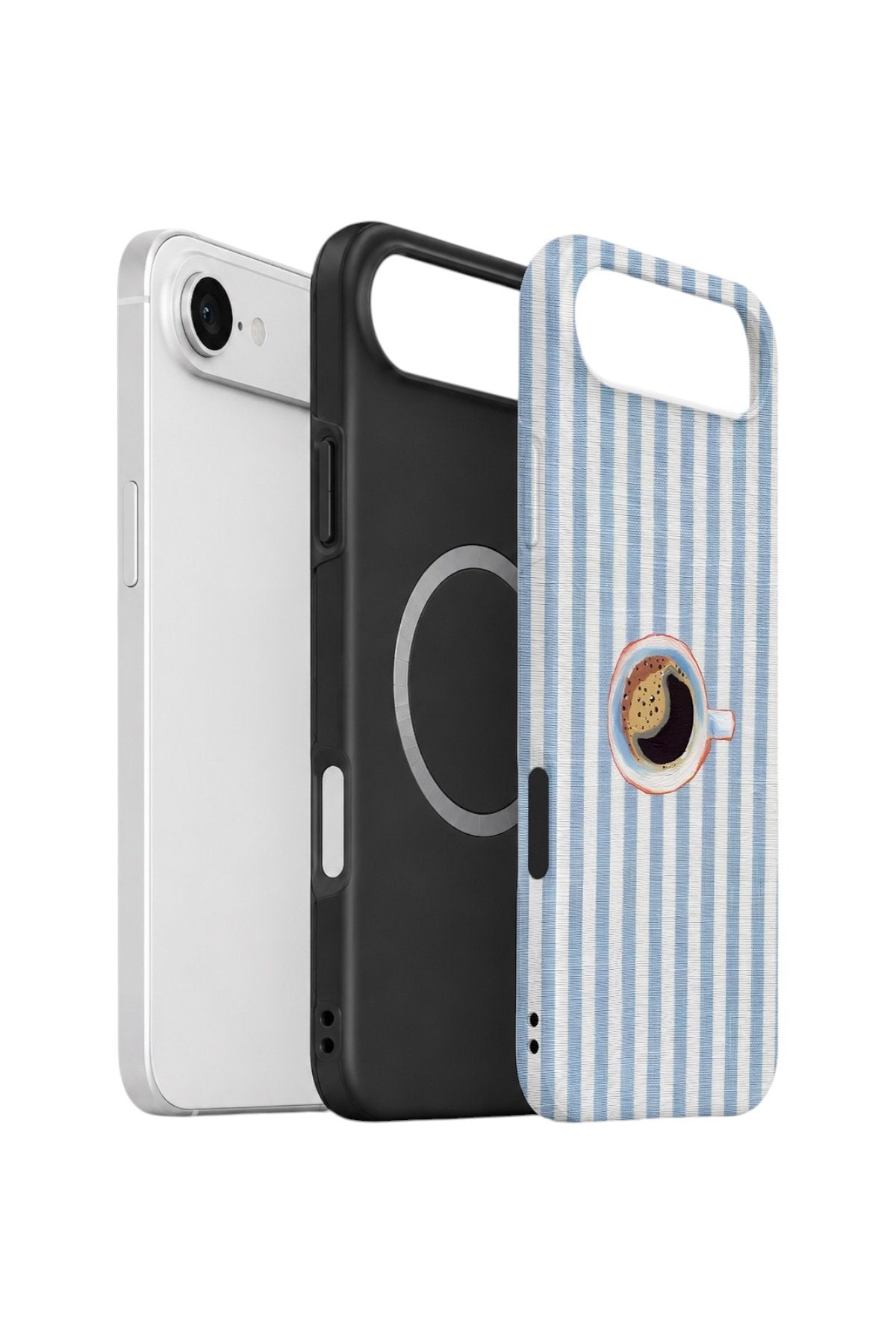 iPhone 17 Air Vorian Çift Katmanlı MagSafe Kılıf Morning Coffee Stripe
