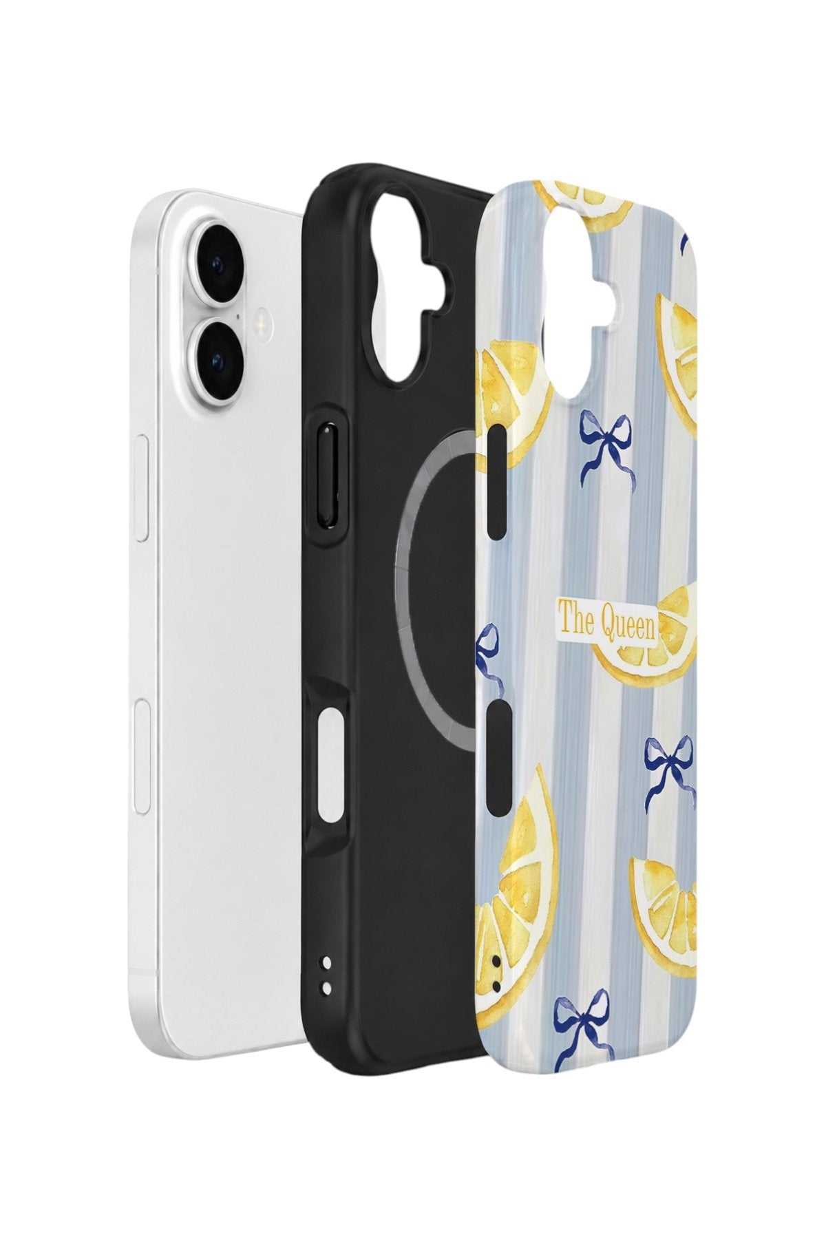 iPhone 16 Vorian Çift Katmanlı MagSafe Kılıf Queen Lemon Bow