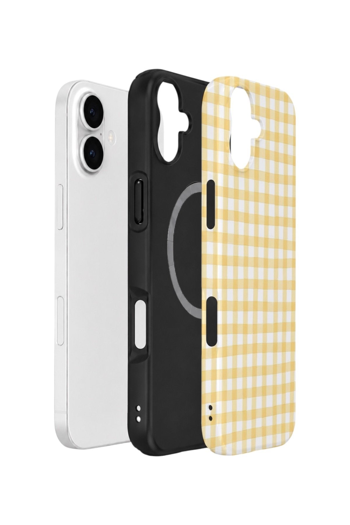 iPhone 16 Vorian Çift Katmanlı MagSafe Kılıf Butter Gingham