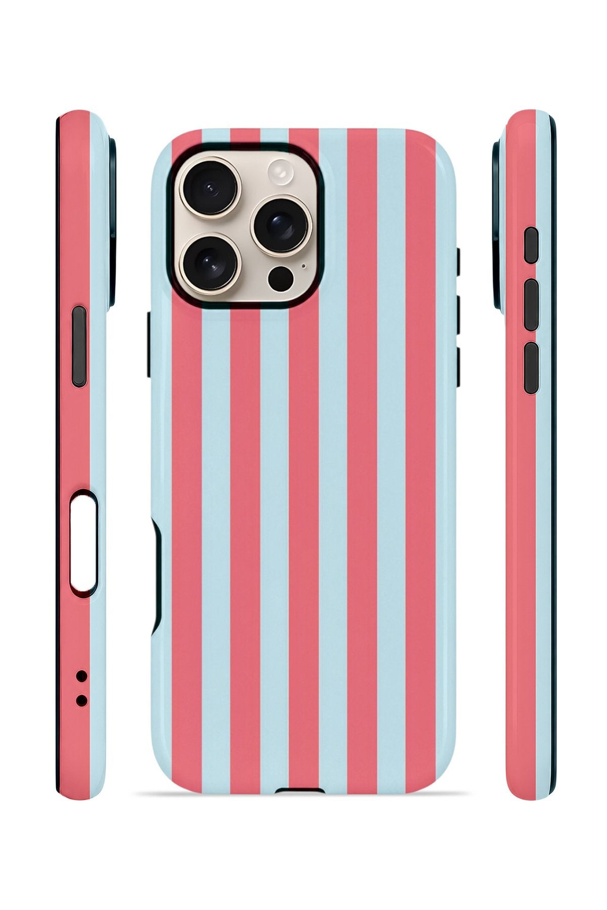 iPhone 16 Pro Max Vorian Çift Katmanlı MagSafe Kılıf Poolside Candy Stripe