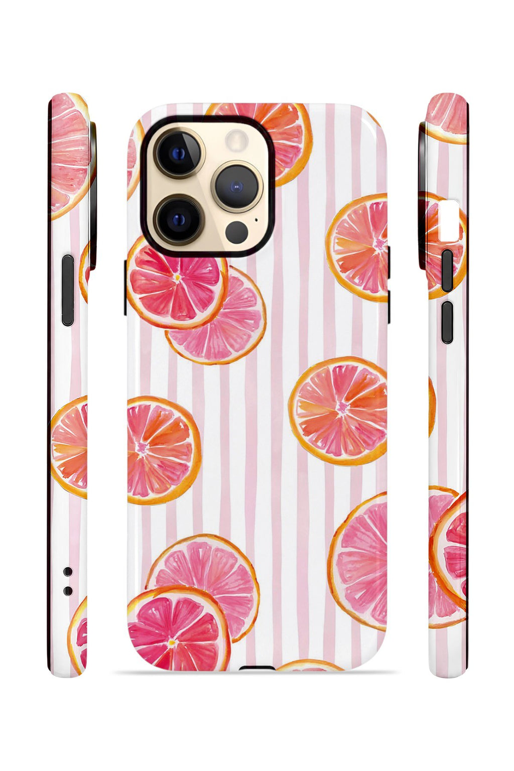 iPhone 12 Pro Vorian Çift Katmanlı Kılıf Pink Grapefruit Garden
