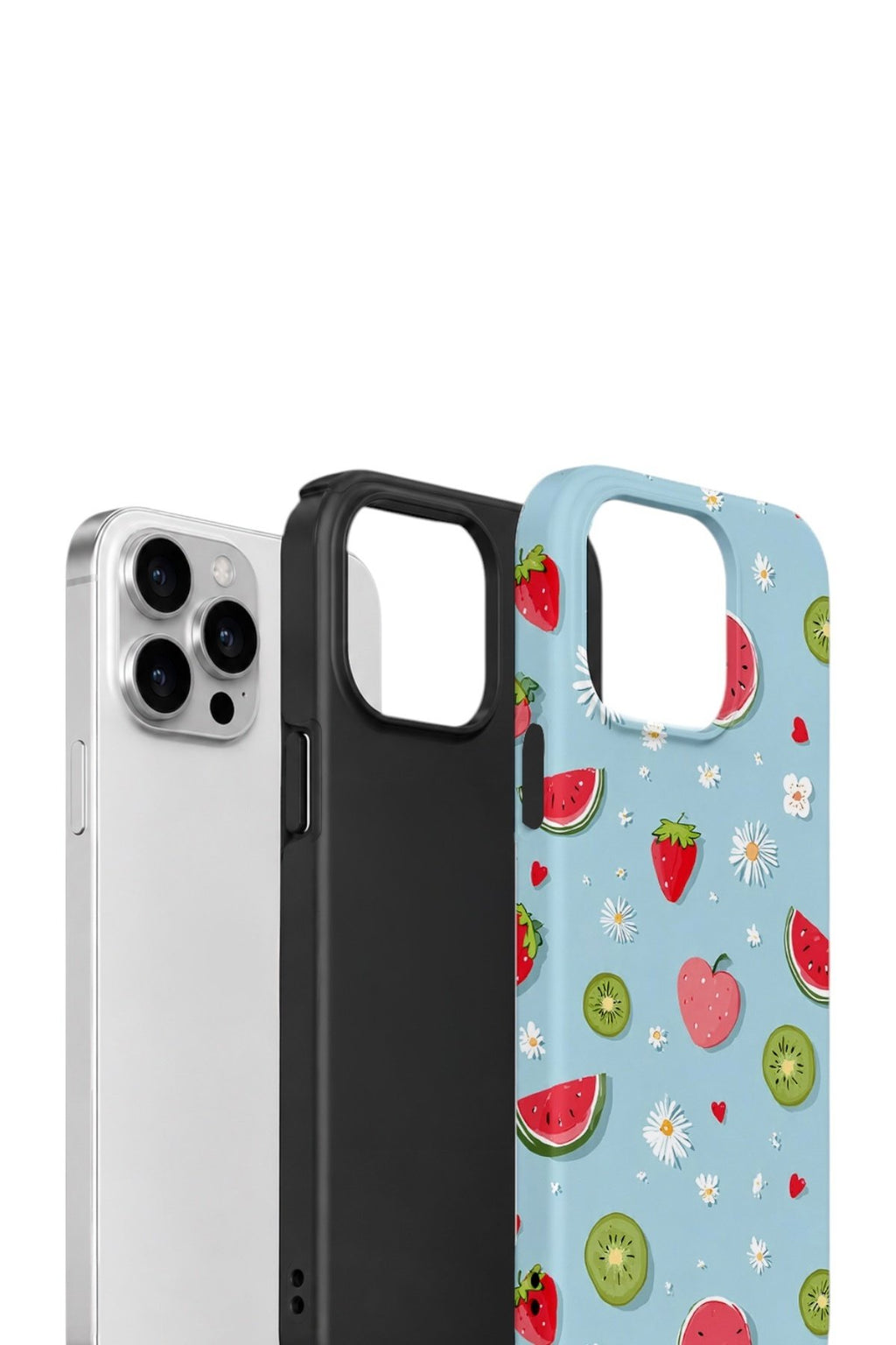 iPhone 15 Pro Max Vorian Çift Katmanlı Kılıf Fruit Confetti Sky