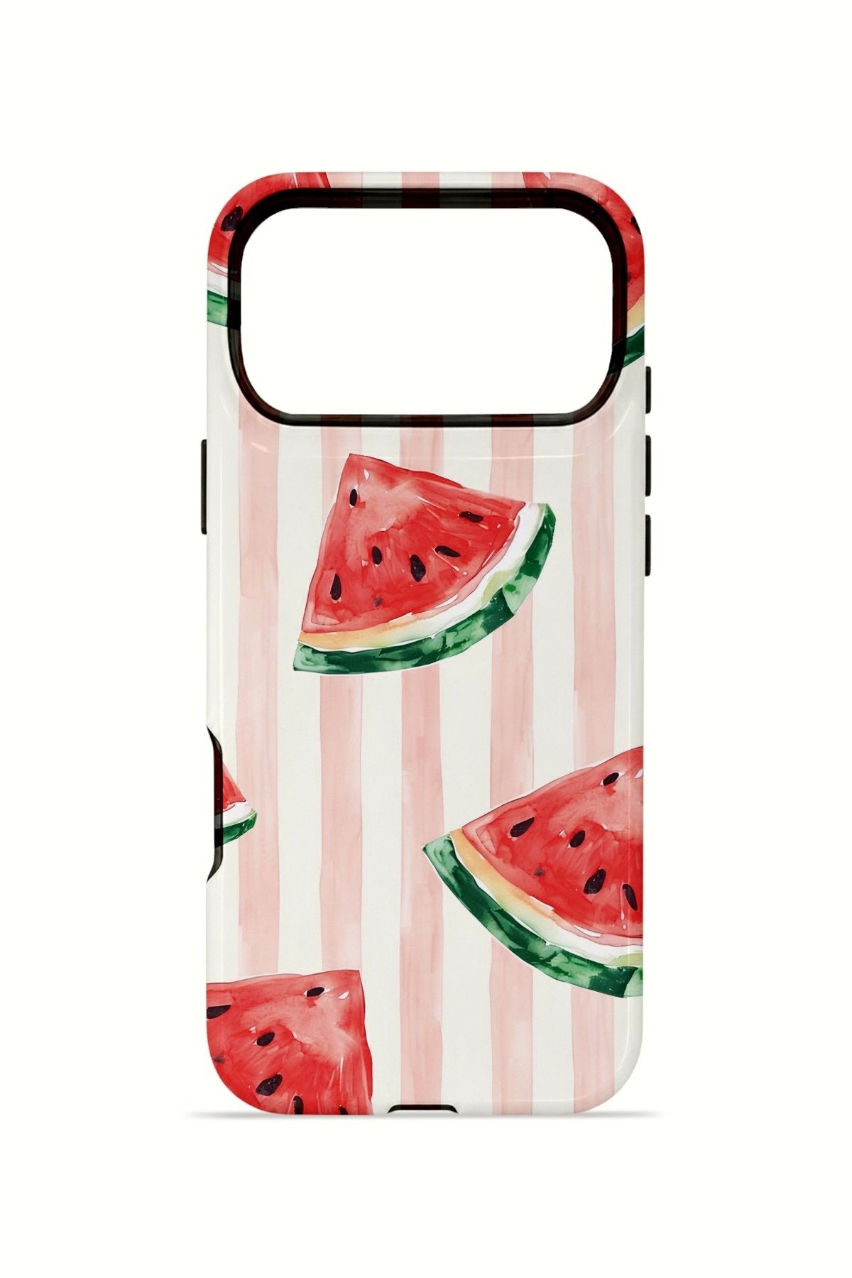 iPhone 17 Pro Vorian Çift Katmanlı Kılıf Watermelon Blush Stripe