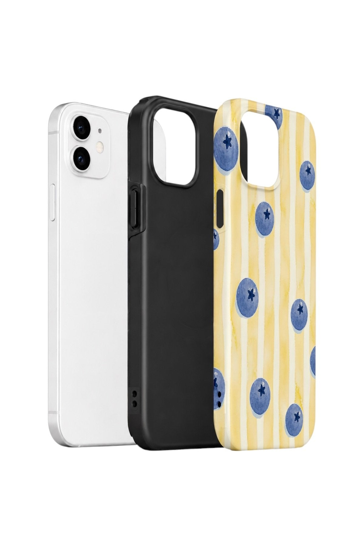 iPhone 11 Vorian Çift Katmanlı Kılıf Blueberry Sun Stripe