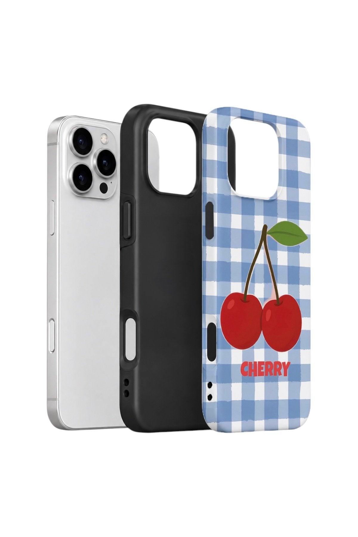 iPhone 16 Pro Max Vorian Çift Katmanlı Kılıf Cherry Picnic