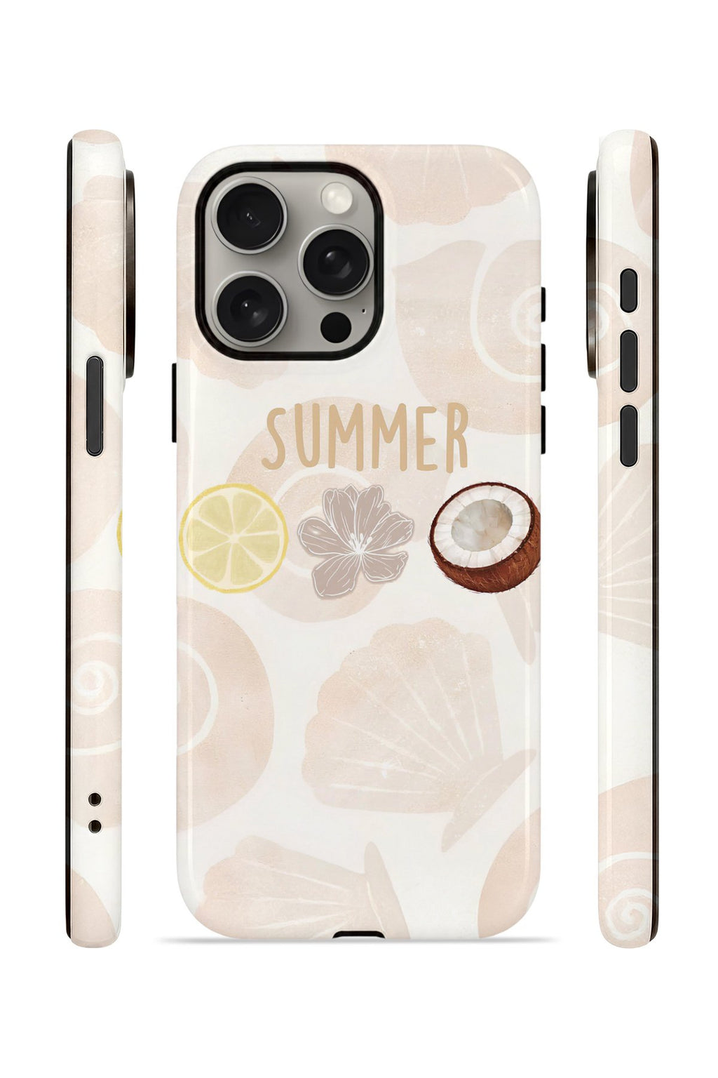 iPhone 15 Pro Vorian Çift Katmanlı MagSafe Kılıf Coconut Summer Notes