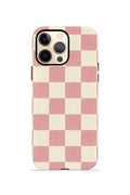 iPhone 12 Pro Max Vorian Çift Katmanlı MagSafe Kılıf Blush Checker