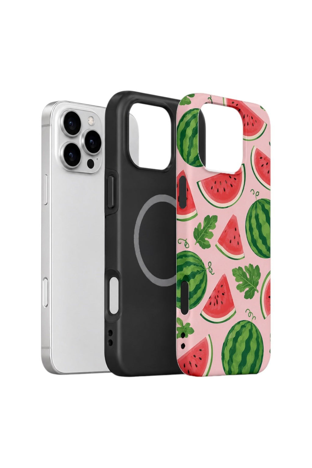 iPhone 16 Pro Vorian Çift Katmanlı MagSafe Kılıf Watermelon Garden Party