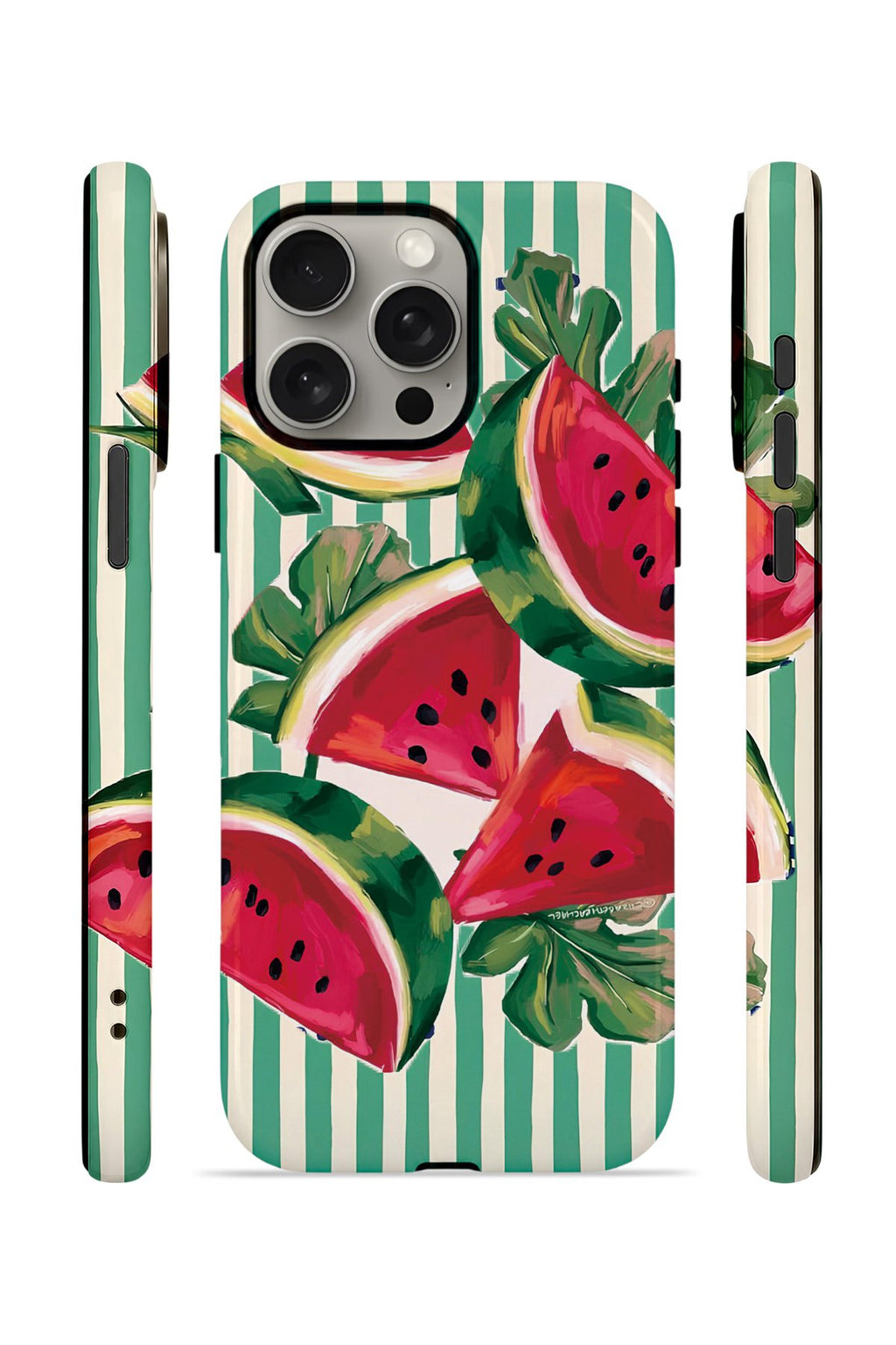 iPhone 15 Pro Max Vorian Çift Katmanlı Kılıf Watermelon Cabana