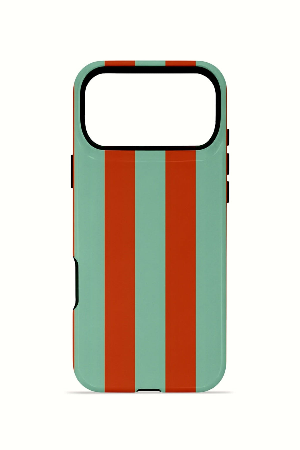 iPhone 17 Pro Max Vorian Çift Katmanlı Kılıf Terracotta Mint Stripe
