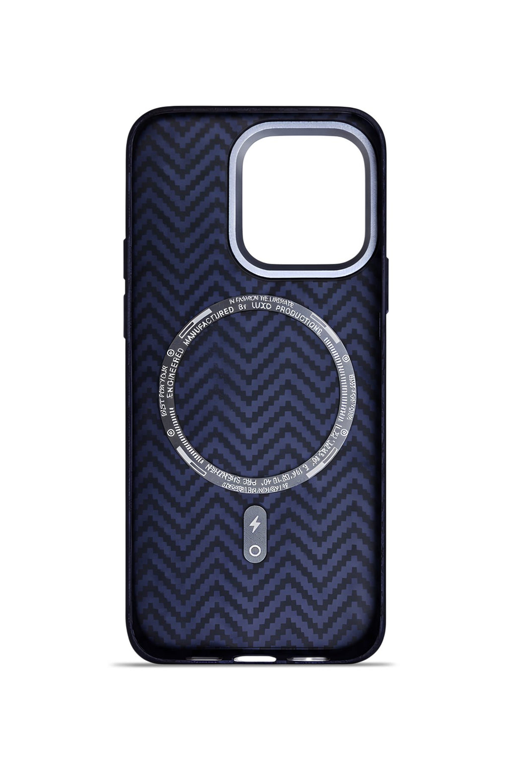 Nox Craft iPhone 15 Plus MagSafe Karbon Kılıf Blue Current