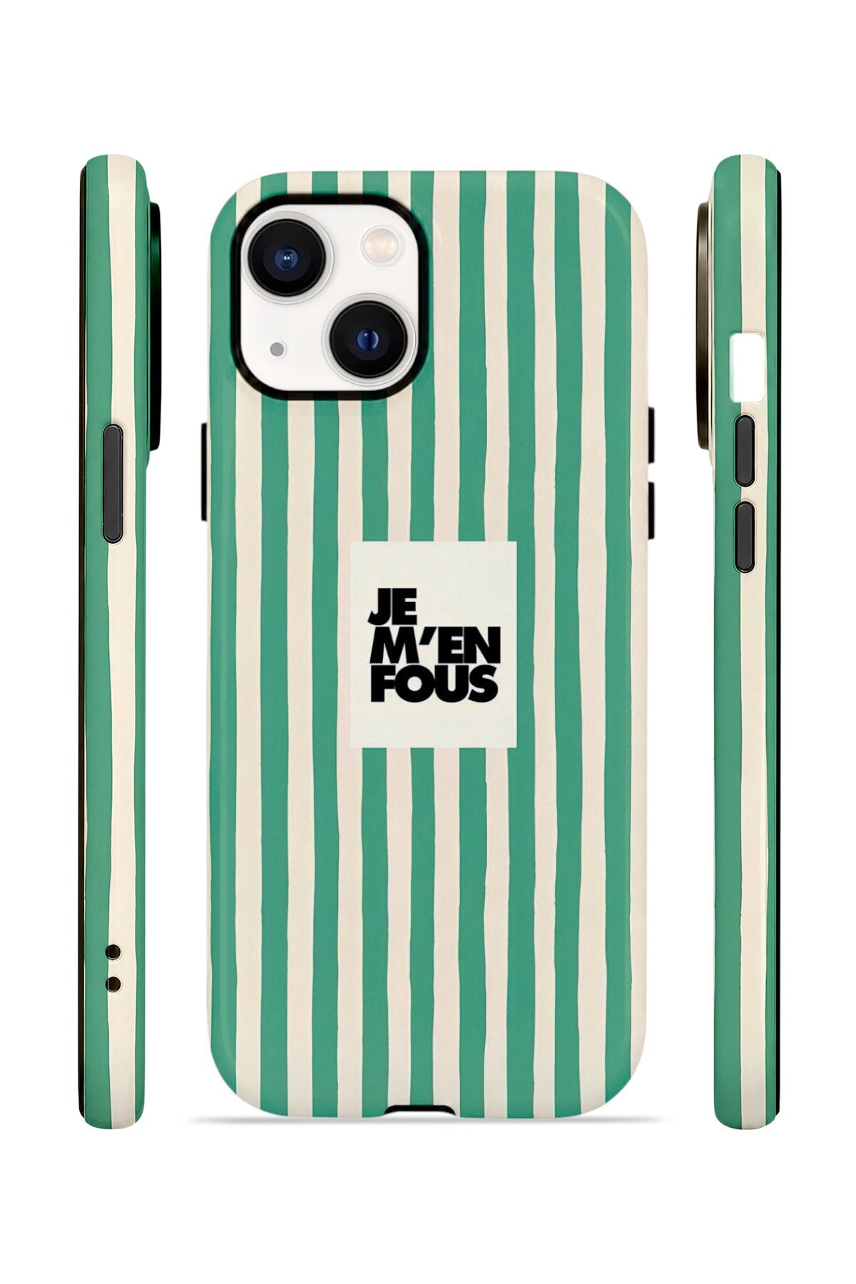 iPhone 13 Vorian Çift Katmanlı Kılıf Je M En Fous Green