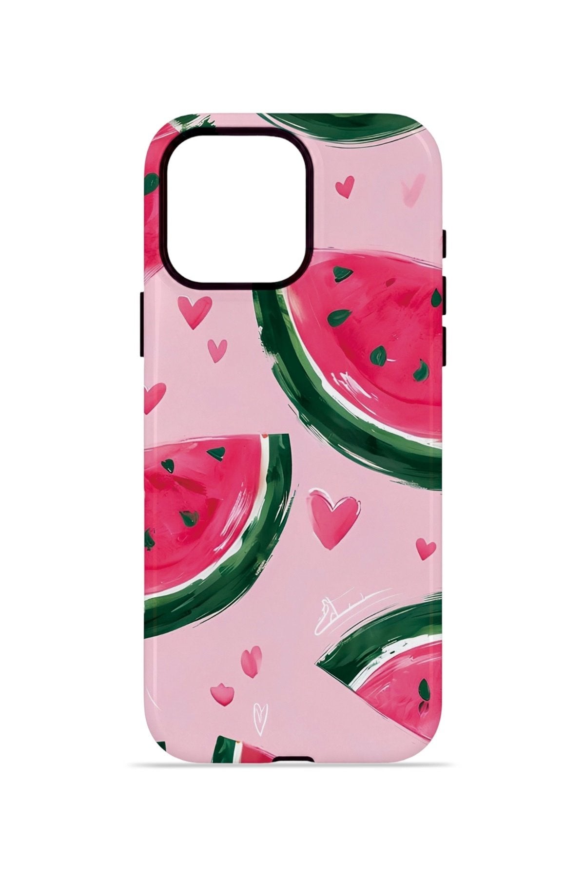 iPhone 15 Pro Vorian Çift Katmanlı MagSafe Kılıf Watermelon Hearts