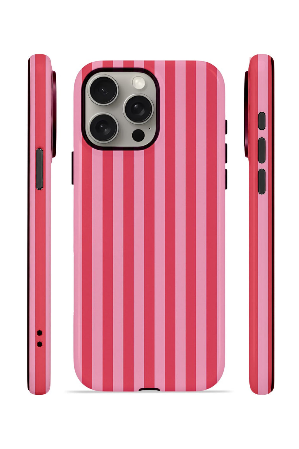 iPhone 15 Pro Max Vorian Çift Katmanlı Kılıf Raspberry Cabana