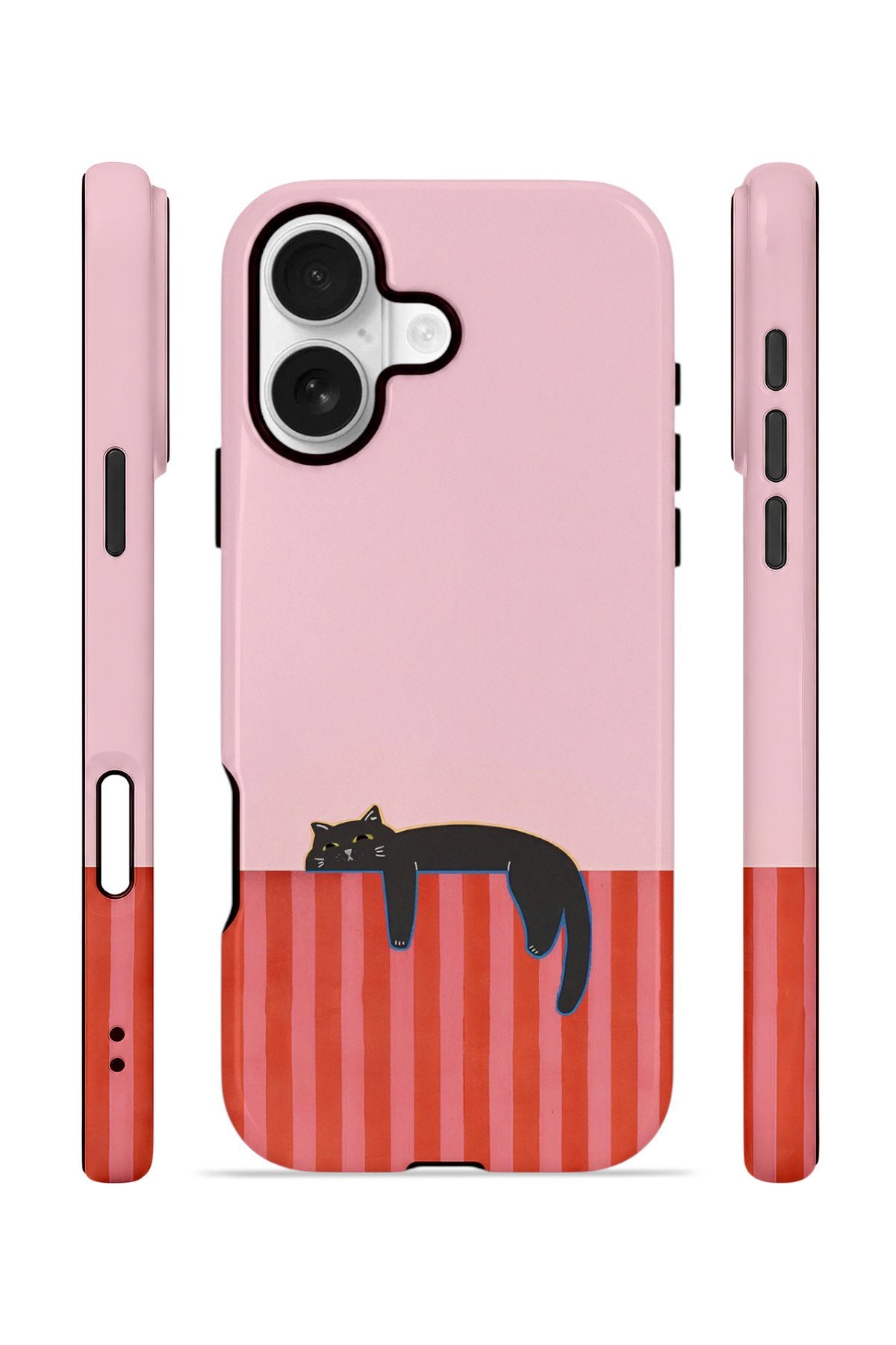 iPhone 17 Vorian Çift Katmanlı MagSafe Kılıf Lazy Cat Sunset