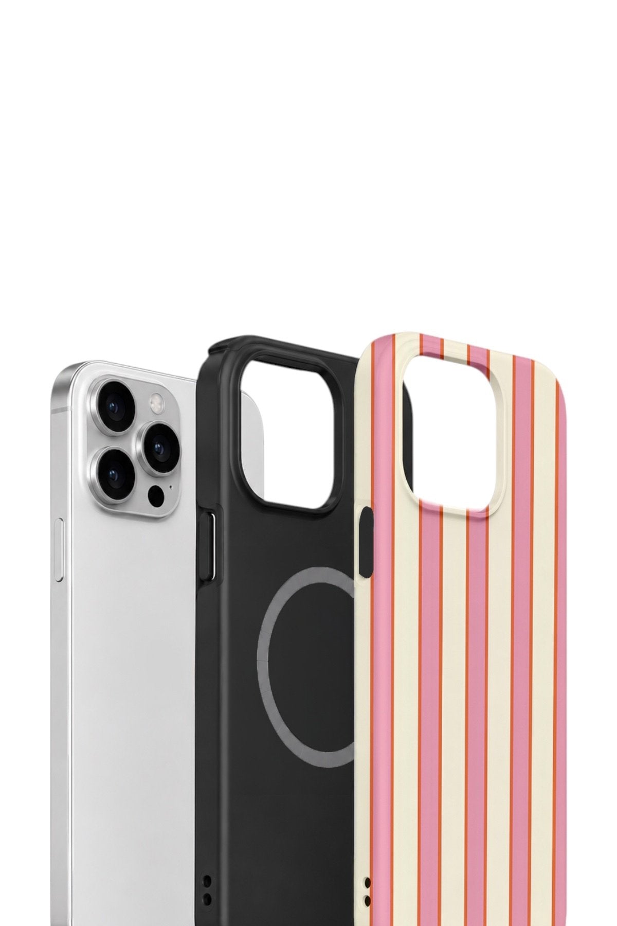 iPhone 12 Pro Vorian Çift Katmanlı MagSafe Kılıf Sunset Candy Stripe