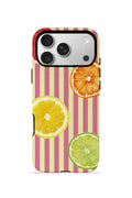 iPhone 17 Pro Max Vorian Çift Katmanlı Kılıf Citrus Fiesta Stripe