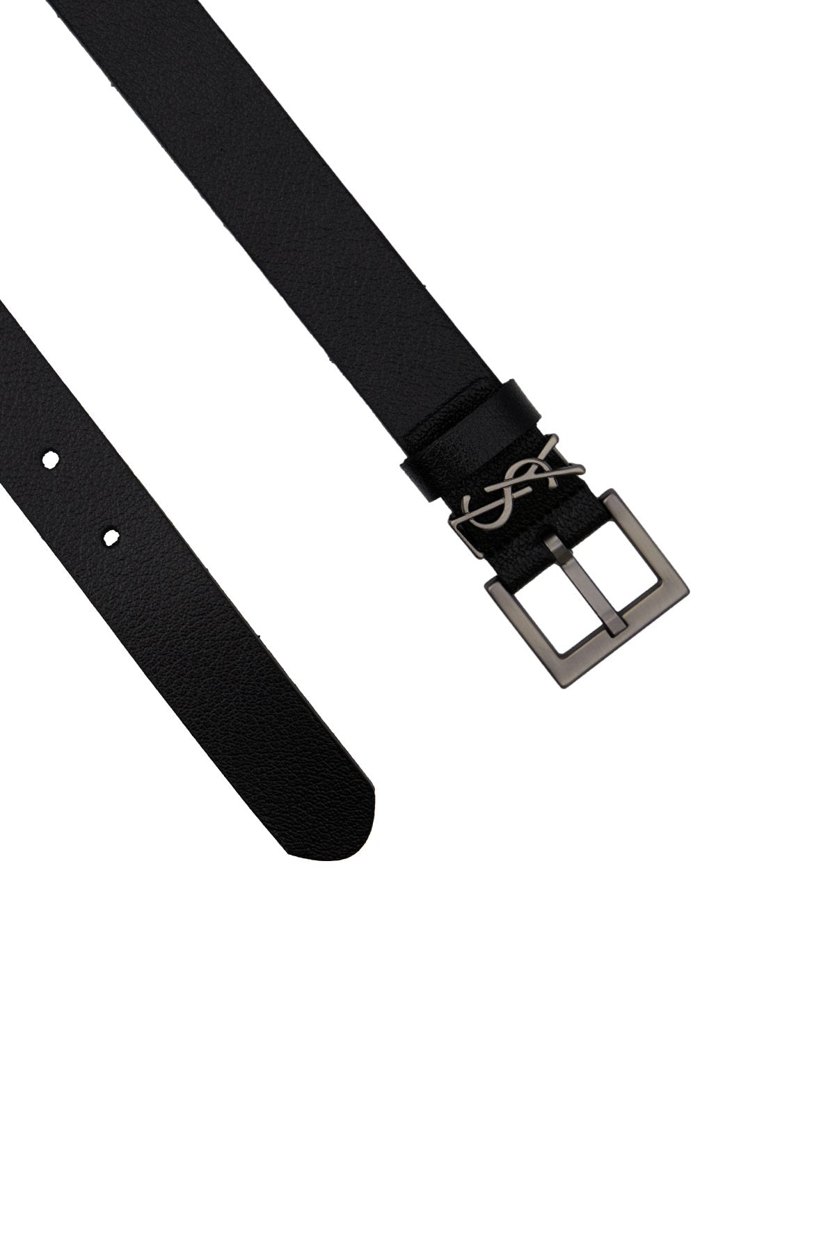 Kadın Siyah Mat Gümüş Tokalı Hakiki Deri Kemer