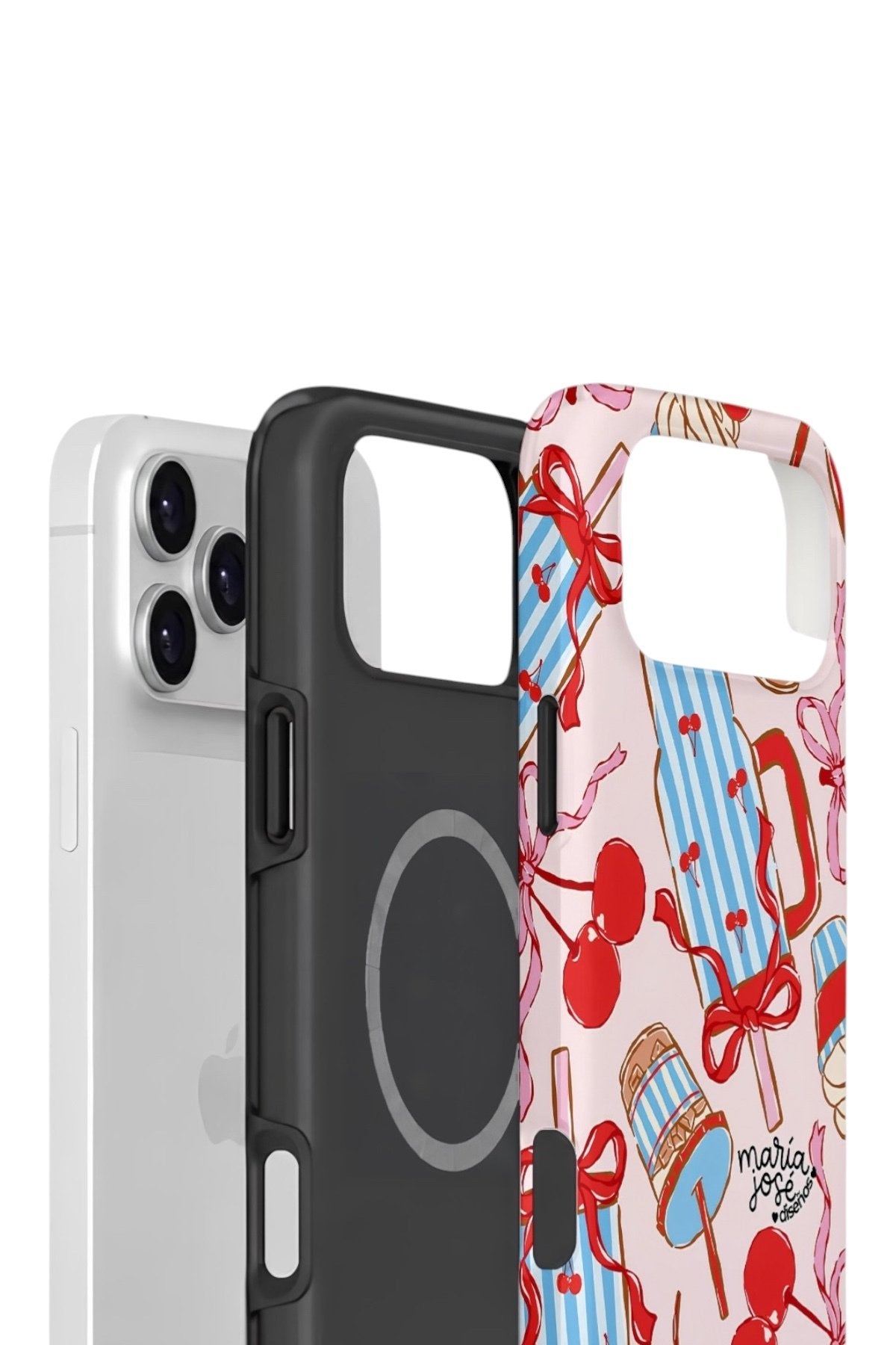 iPhone 17 Pro Max Vorian Çift Katmanlı MagSafe Kılıf Dolce Cherry Picnic
