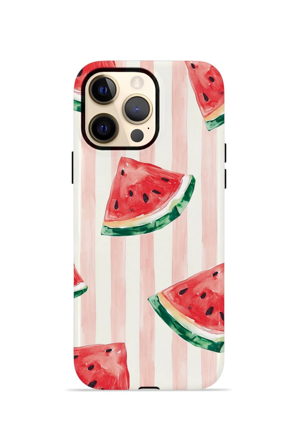 iPhone 12 Pro Vorian Çift Katmanlı Kılıf Watermelon Blush Stripe