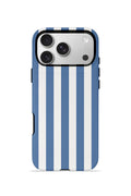 iPhone 17 Pro Max Vorian Çift Katmanlı Kılıf Blue Marina Stripe