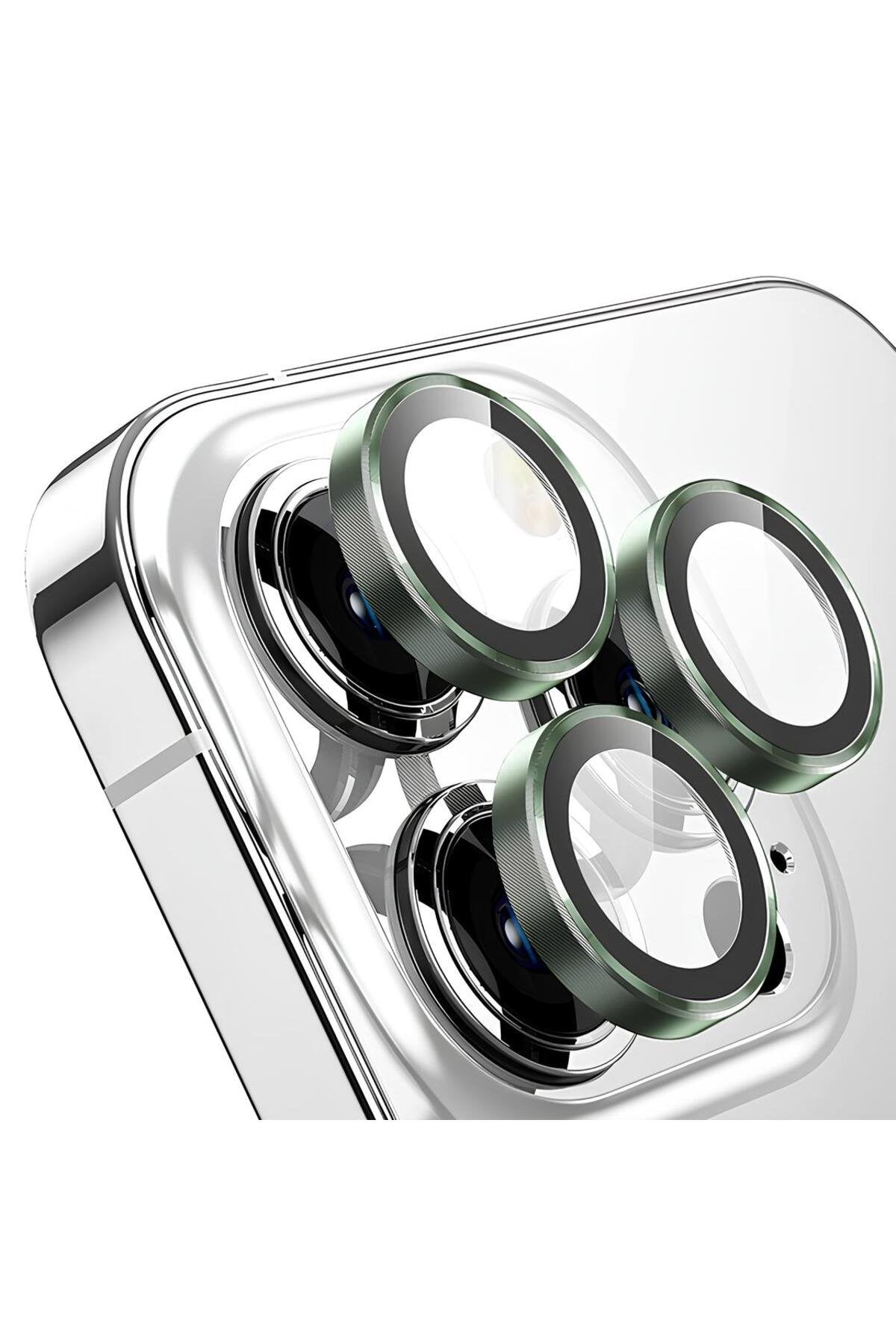 iPhone 13 Pro Max Sapphire Lens Koruyucu Yeşil