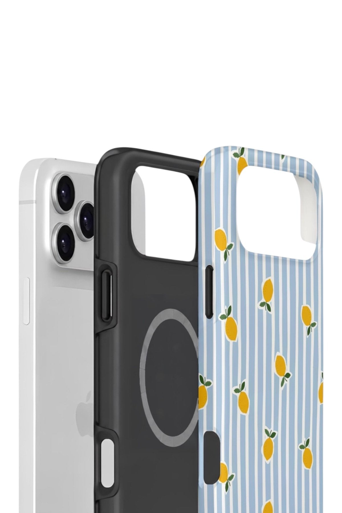 iPhone 17 Pro Max Vorian Çift Katmanlı MagSafe Kılıf Tiny Lemon Rain