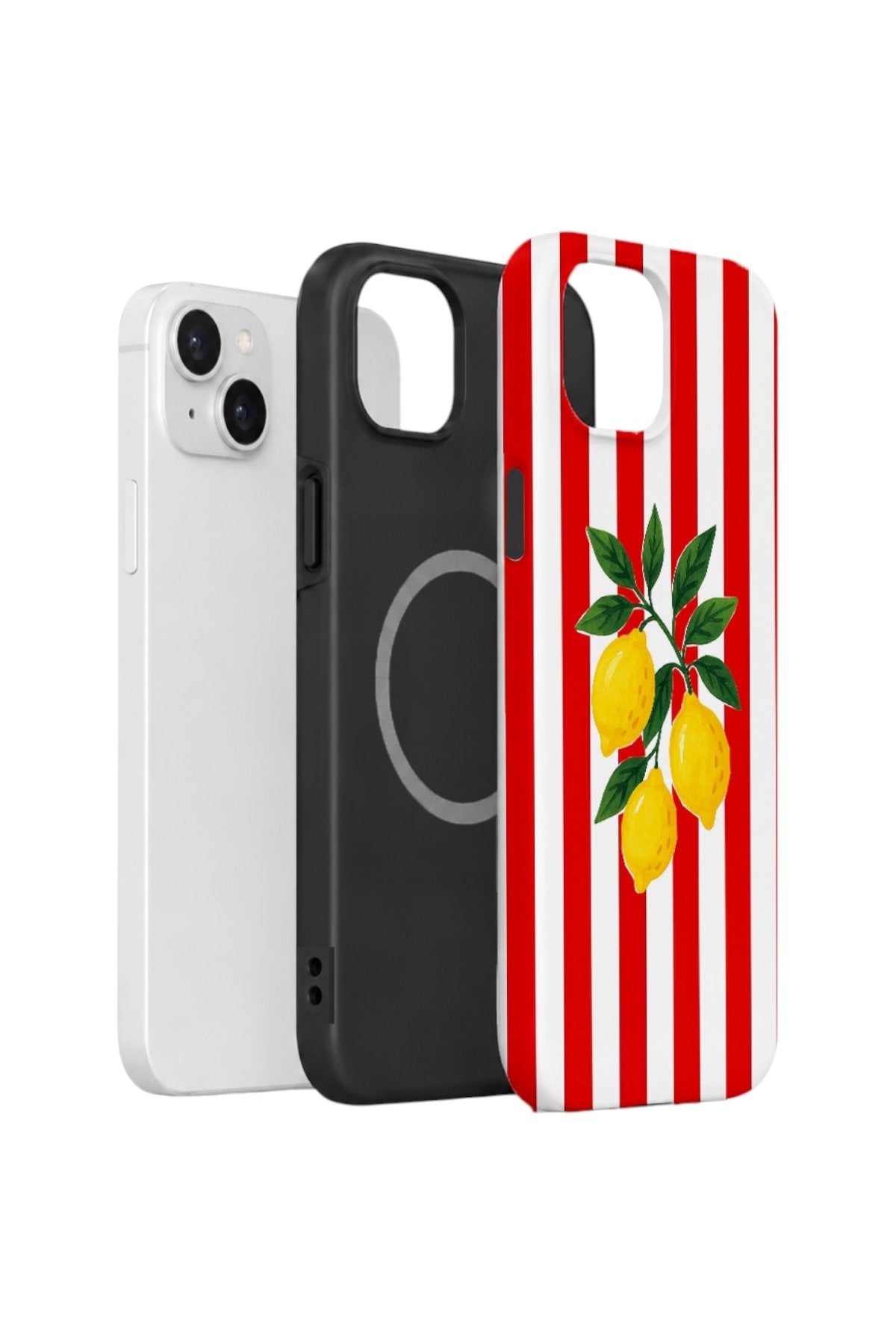 iPhone 14 Vorian Çift Katmanlı MagSafe Kılıf Lemon Parade Red