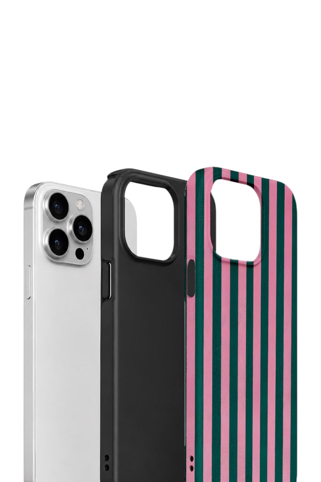 iPhone 12 Pro Vorian Çift Katmanlı Kılıf Pink Navy Cabana