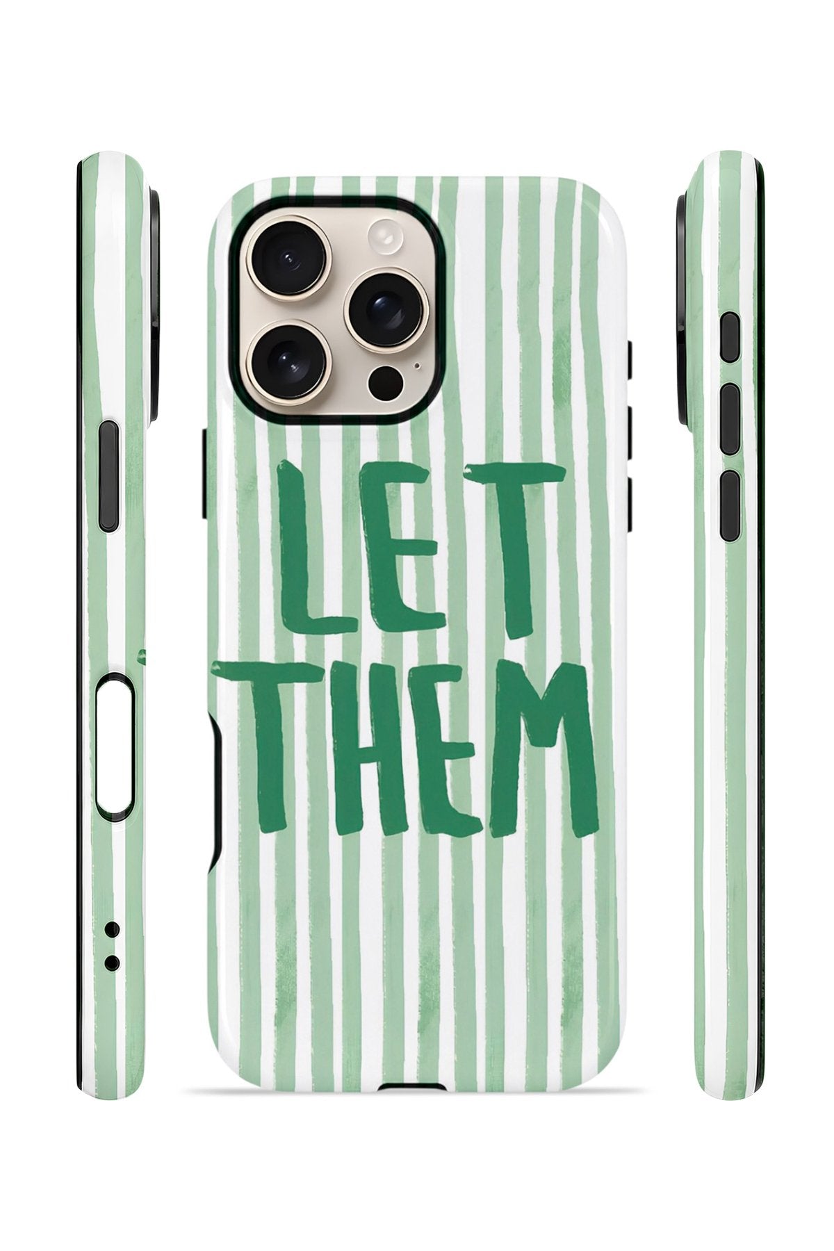 iPhone 16 Pro Max Vorian Çift Katmanlı Kılıf Let Them Green