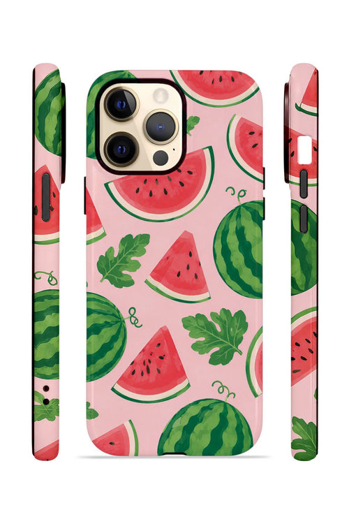 iPhone 13 Pro Max Vorian Çift Katmanlı Kılıf Watermelon Garden Party