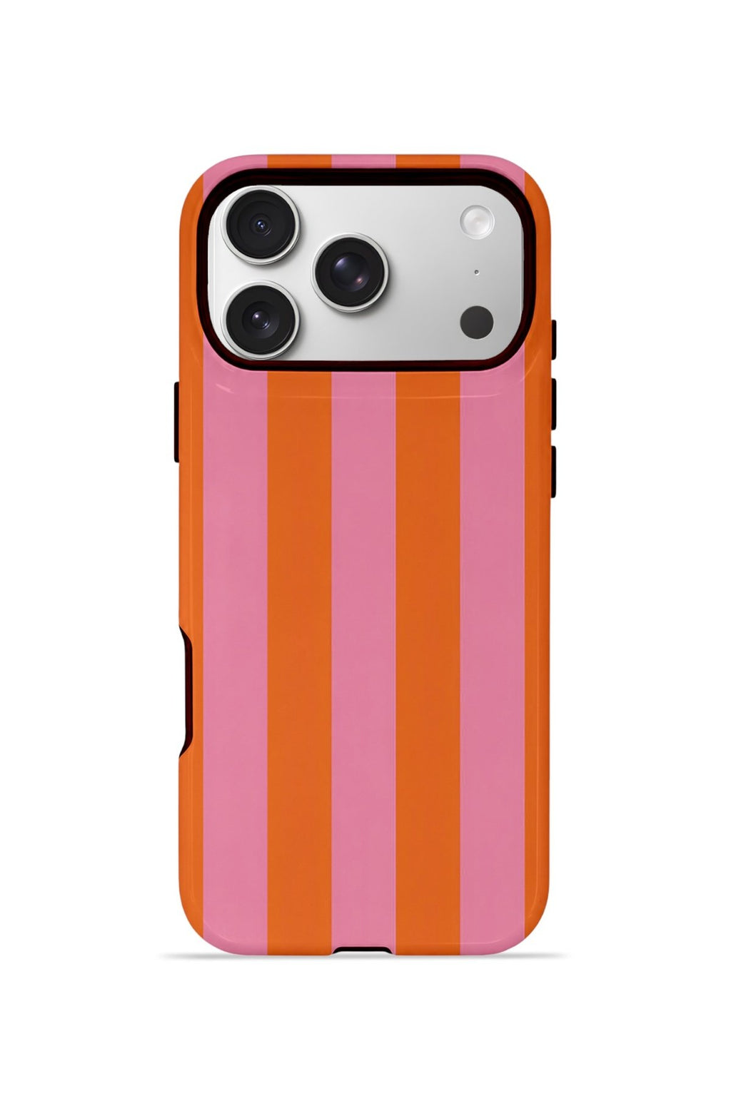 iPhone 17 Pro Max Vorian Çift Katmanlı MagSafe Kılıf Tangerine Rose Stripe