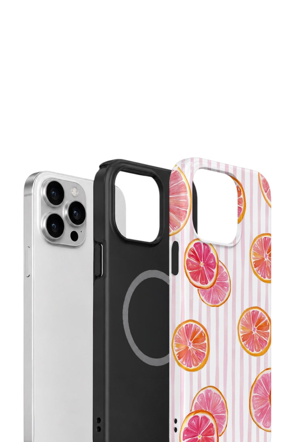 iPhone 12 Pro Max Vorian Çift Katmanlı MagSafe Kılıf Pink Grapefruit Garden