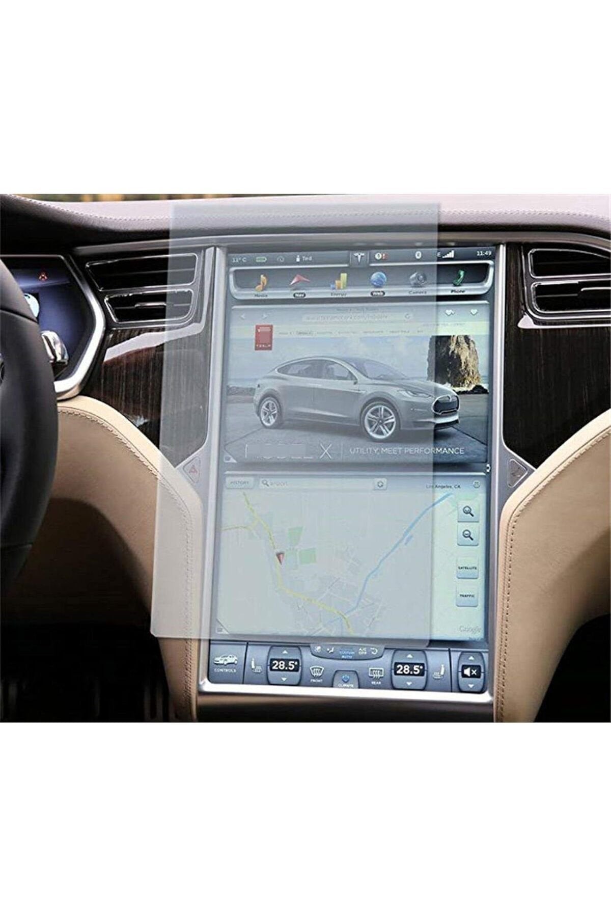 Tesla Model X 17 inç Multimedya Navigasyon Nano Ekran Koruyucu