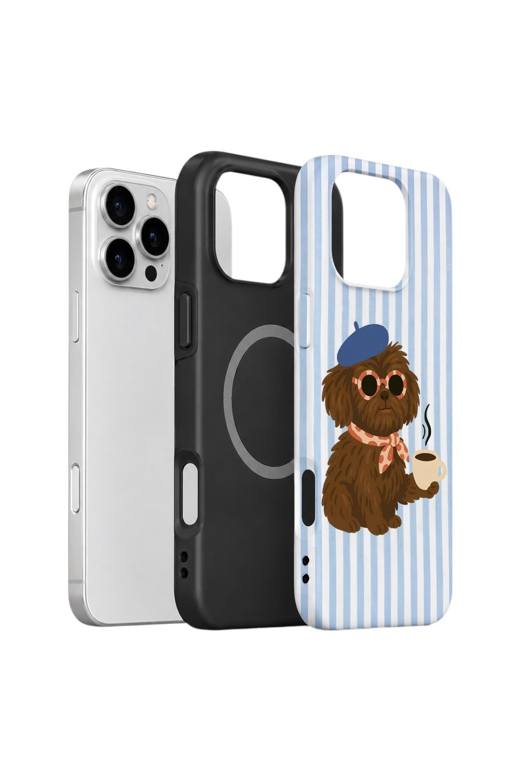 iPhone 16 Pro Max Vorian Çift Katmanlı MagSafe Kılıf Cafe Dog Riviera