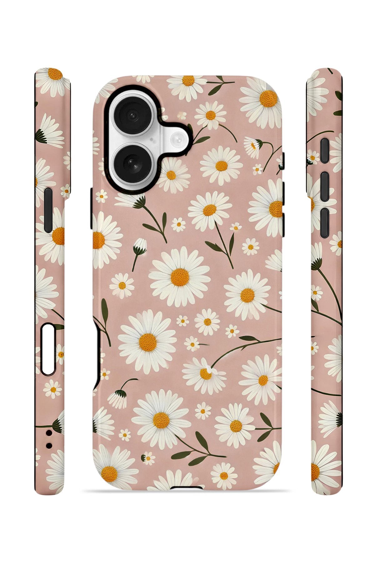 iPhone 16 Plus Vorian Çift Katmanlı MagSafe Kılıf Daisy Mocha Garden