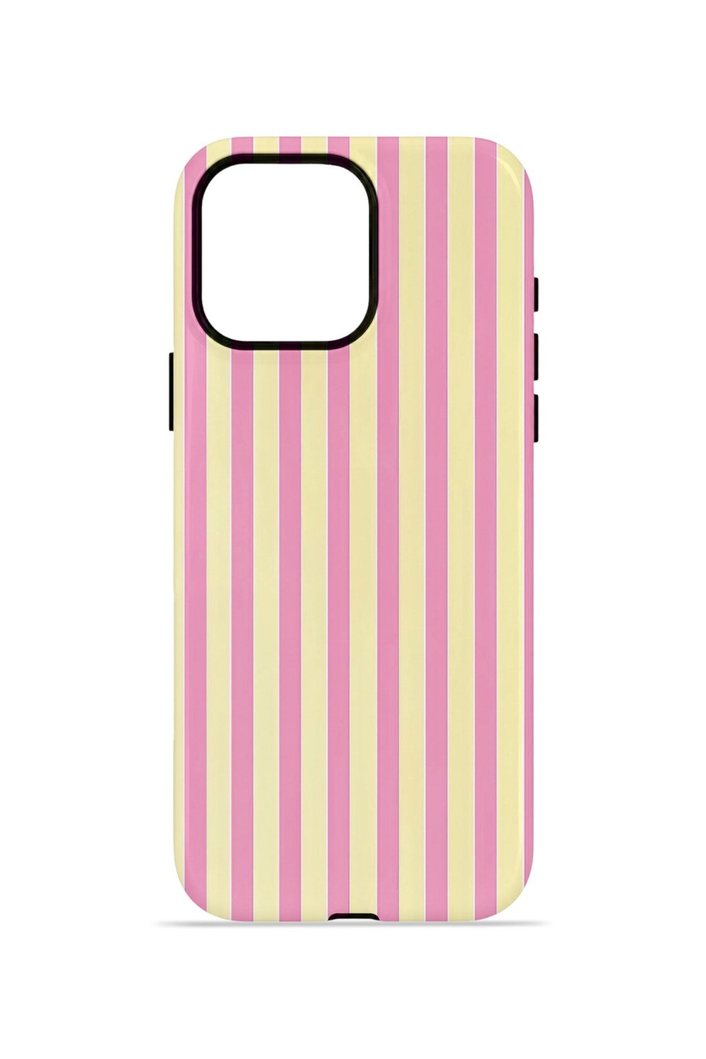 iPhone 15 Pro Max Vorian Çift Katmanlı MagSafe Kılıf Pink Lemon Pinstripe