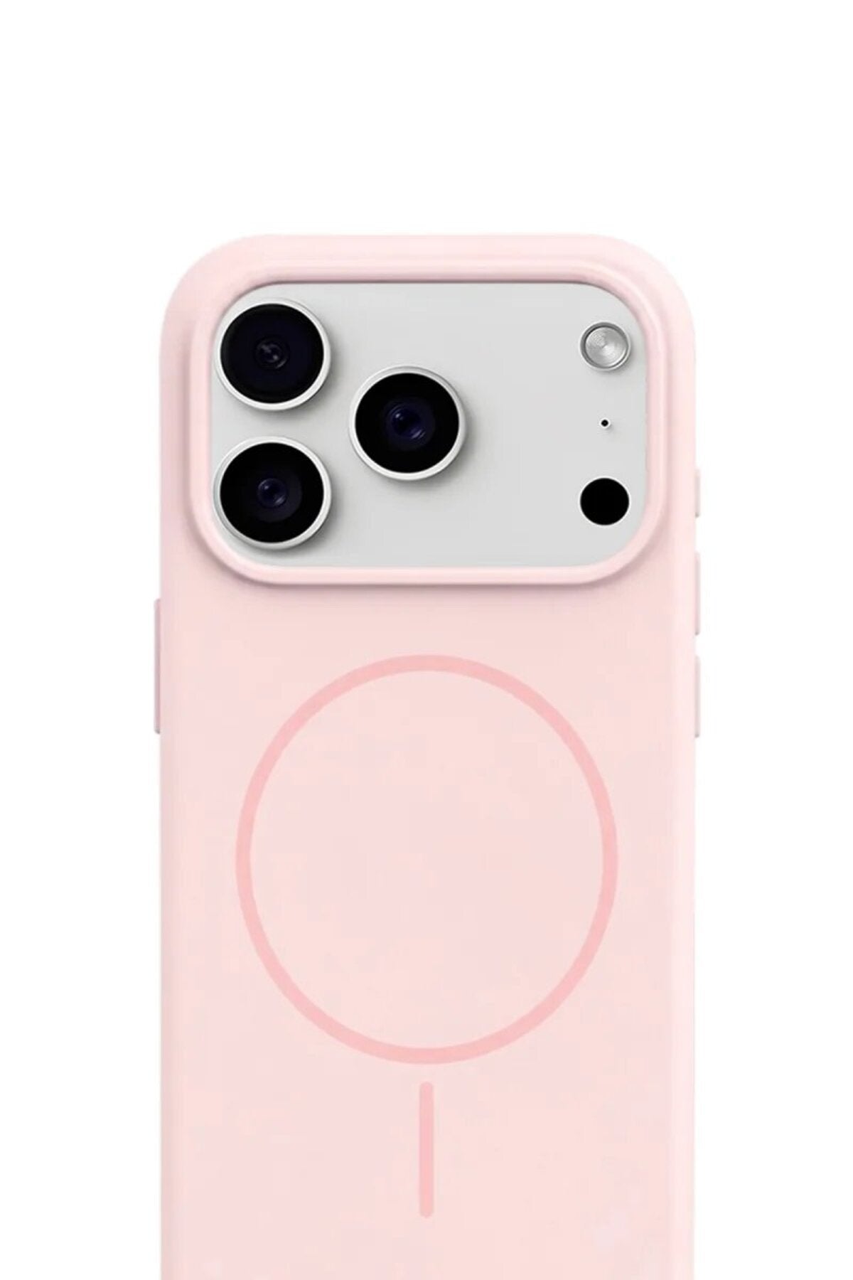 iPhone 17 Pro 6.3" Mag Core Akıllı MagSafe Animasyonlu Silikon Kılıf Açık Pembe