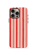 iPhone 15 Pro Max Vorian Çift Katmanlı MagSafe Kılıf Coral Cream Stripe