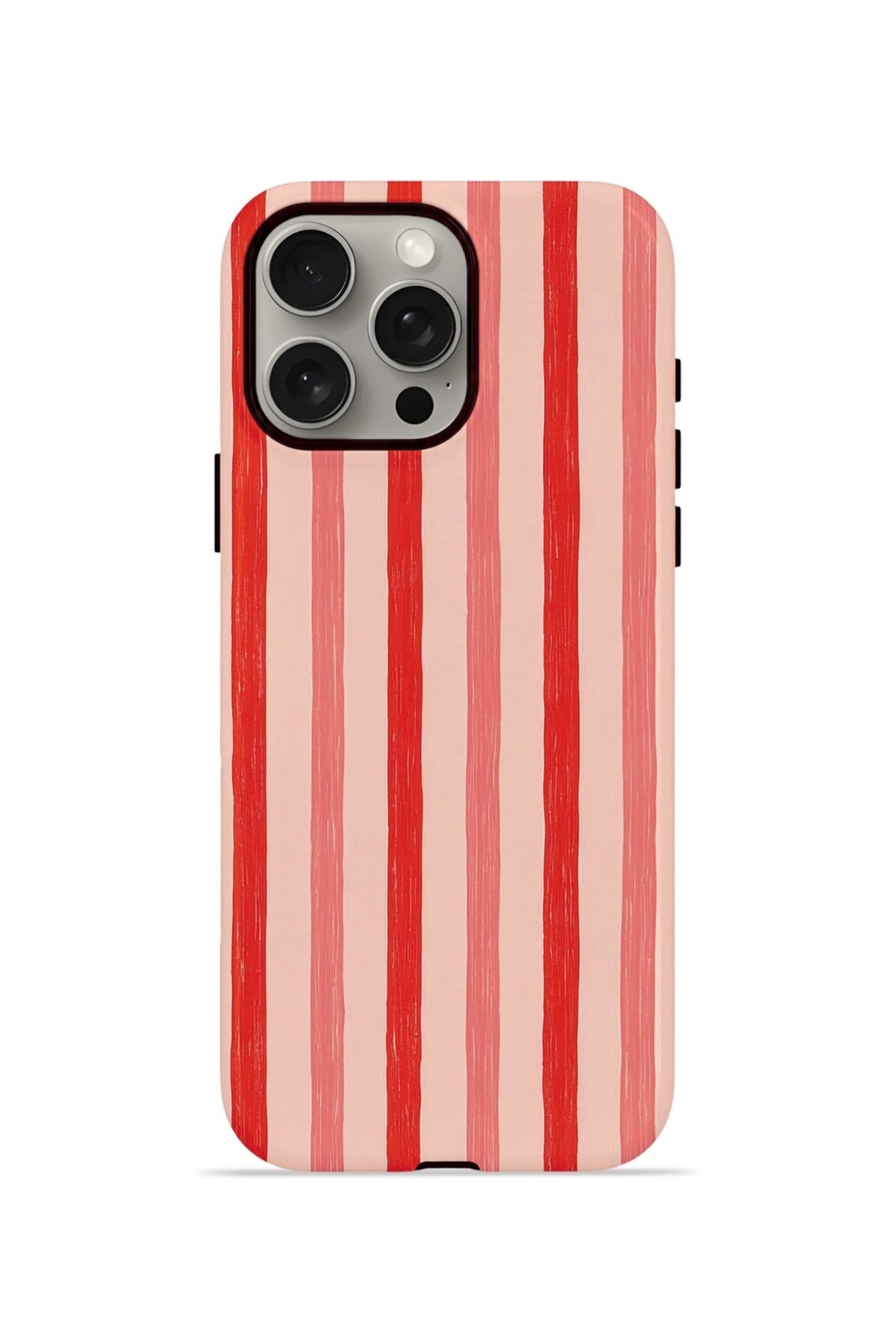 iPhone 15 Pro Max Vorian Çift Katmanlı MagSafe Kılıf Coral Cream Stripe
