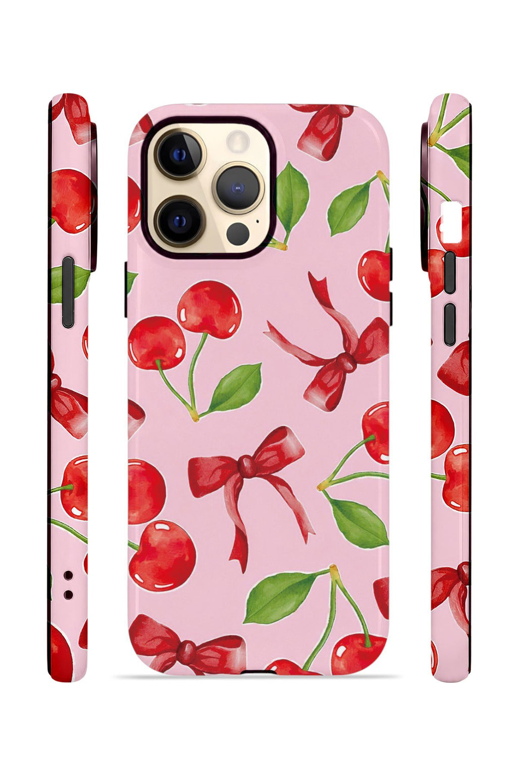 iPhone 13 Pro Vorian Çift Katmanlı MagSafe Kılıf Cherry Ribbon Garden