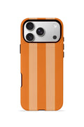 iPhone 17 Pro Vorian Çift Katmanlı Kılıf Orange Cream Stripe